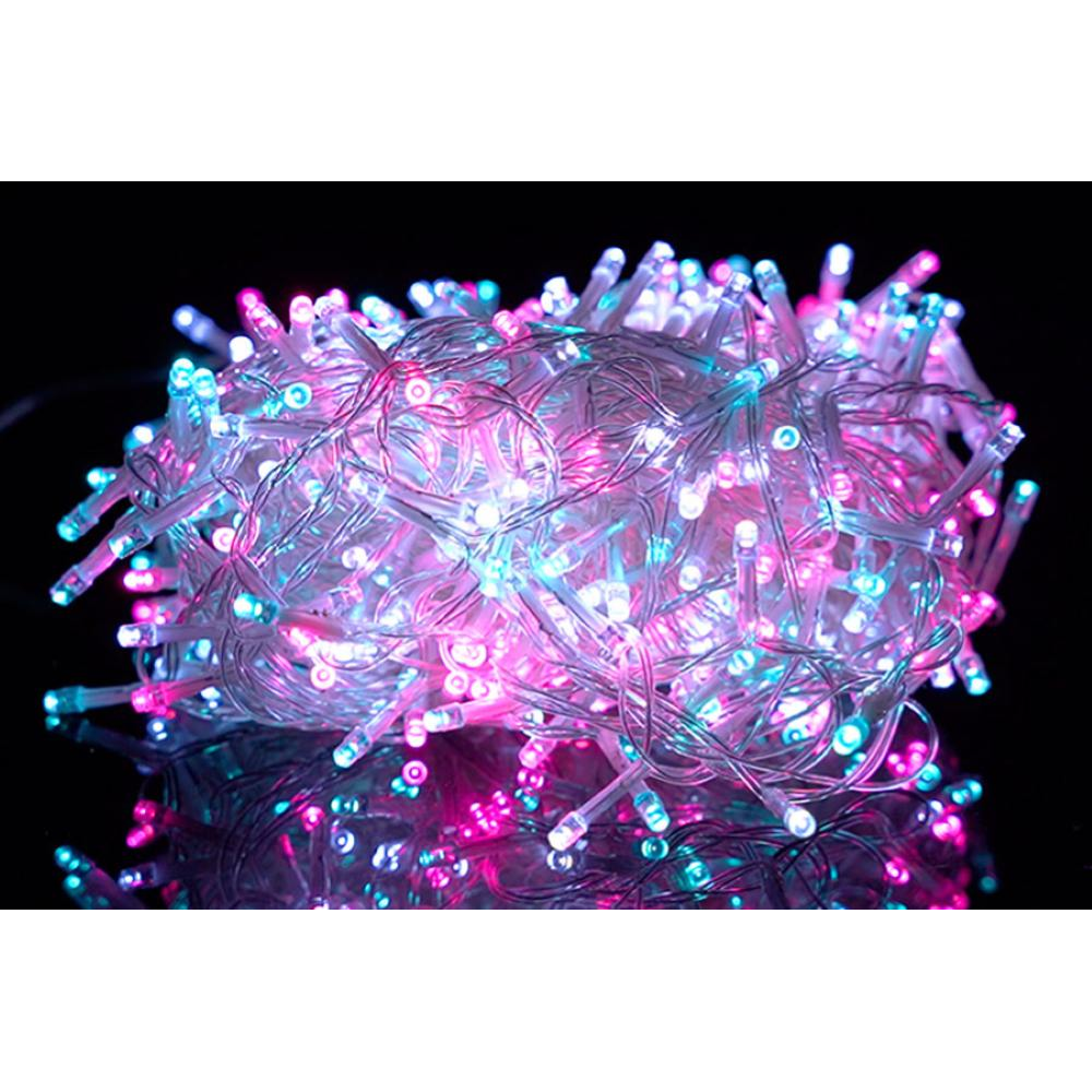 NATALUNA SERIE 500LED 8F. U.EST.TRASP. BIAN/ROSA/AZZUR