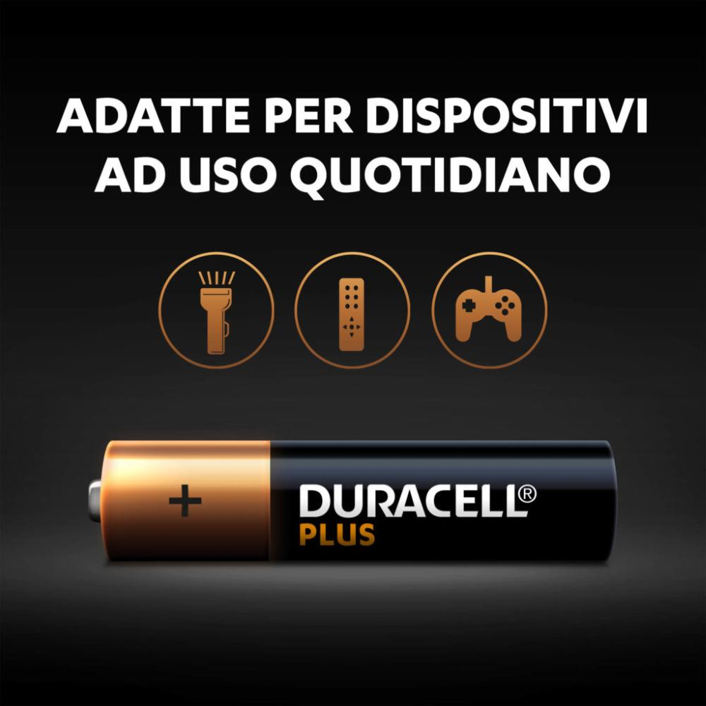 DURACELL PLUS POWER 100% AAA MINISTILO MN2400 BL8