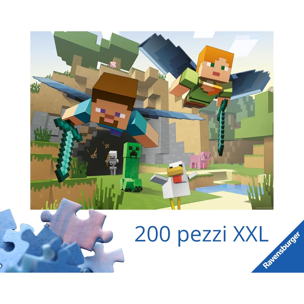 Ravensburger Puzzle 200 PC XXL - Minecraft 12004144