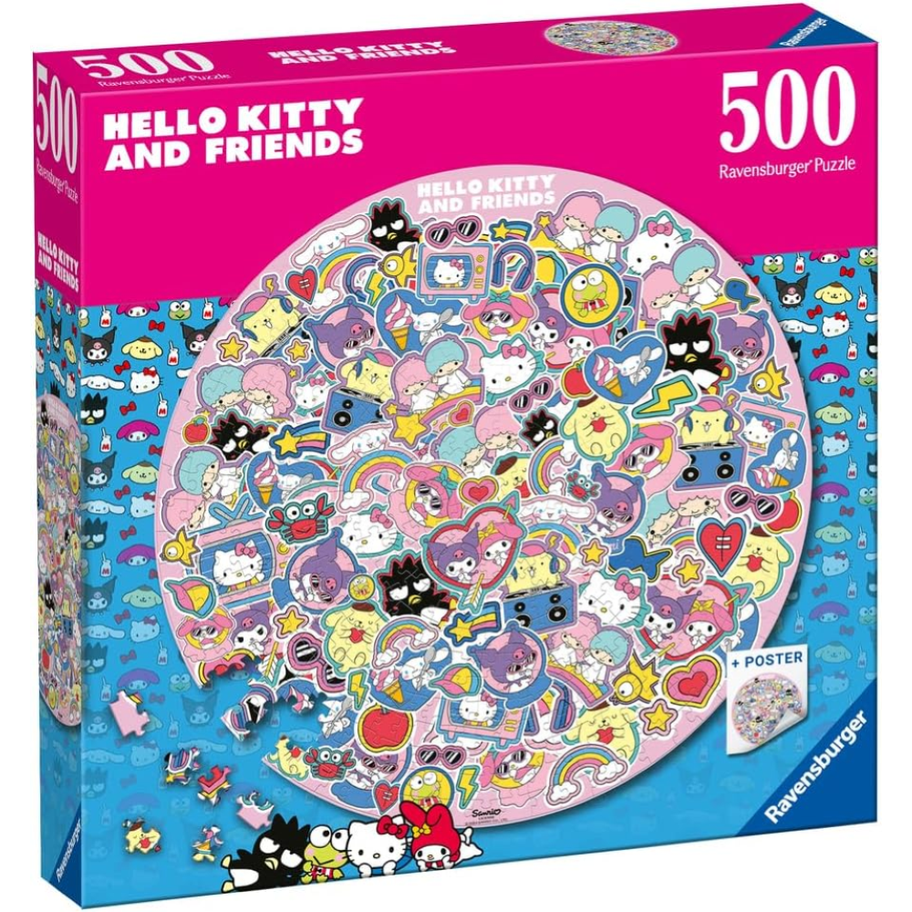 Ravensburger Puzzle 500 PC Round - Hello Kitty 12001391