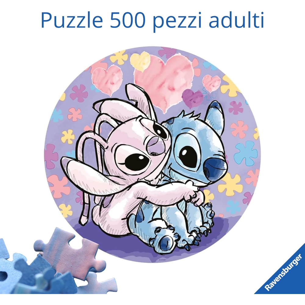 Ravensburger Puzzle 500 PC Round - Stitch 17581