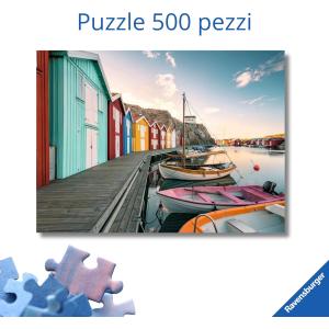 Ravensburger Puzzle 500 PC - Case galleggianti a Smogen, Svezia 12000847