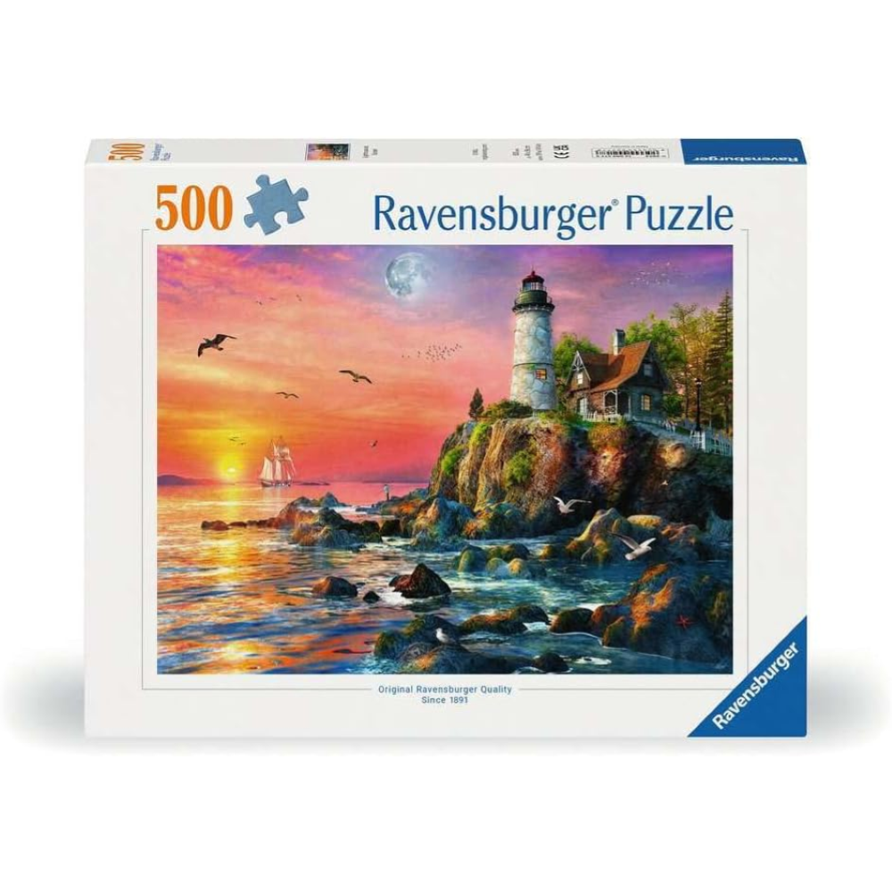 Ravensburger Puzzle 500 PC - Faro alla sera 12000217