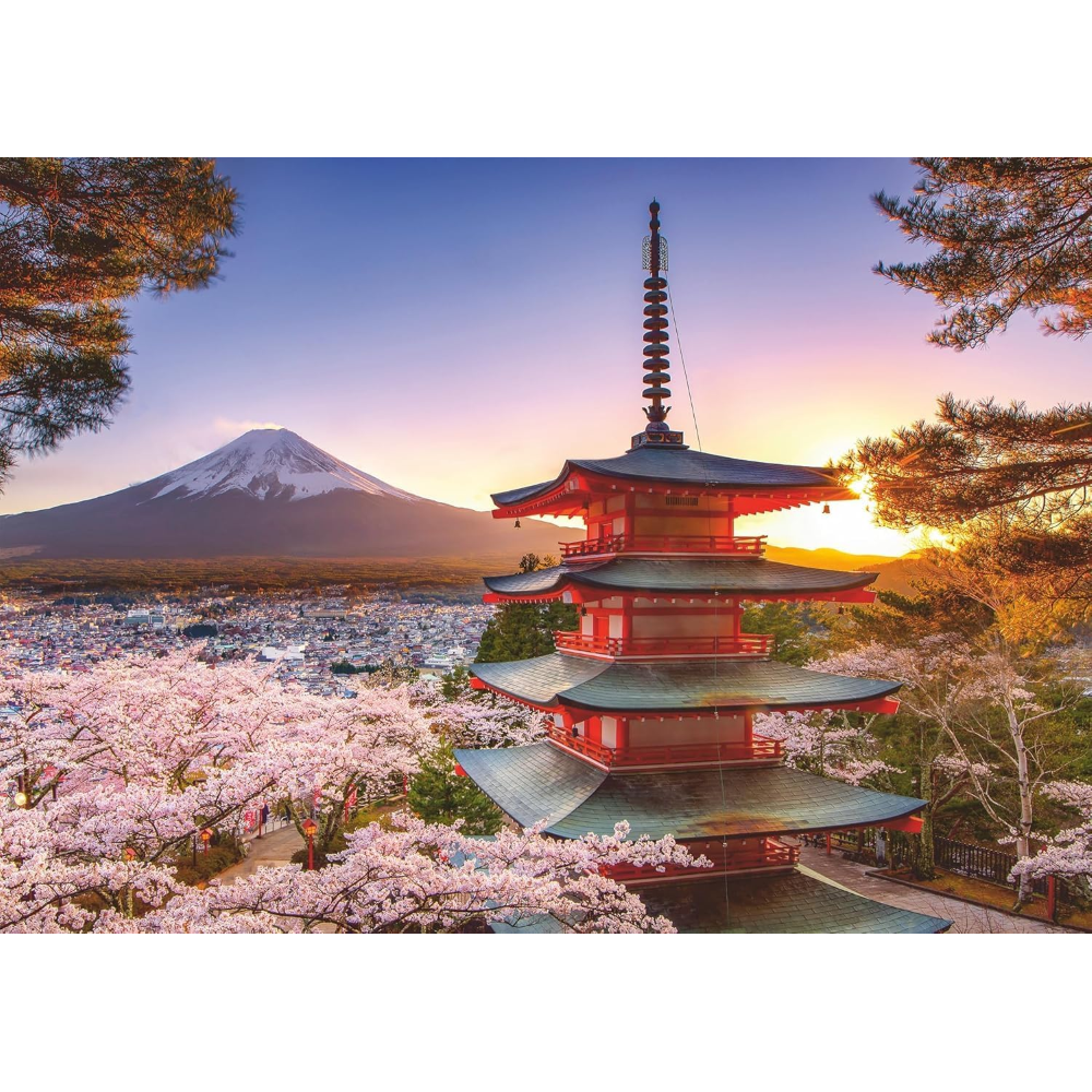 Ravensburger Puzzle 1000 PC - Ciliegi in fiore e Monte Fuji 12000582