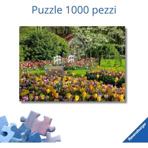 Ravensburger Puzzle 1000 PC Highlight: Beautiful Gardens - Parco Keukenhof, Paesi Bassi 12000851