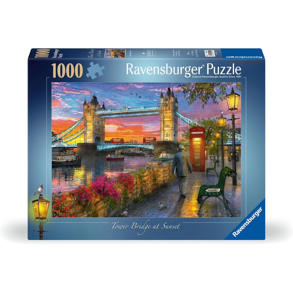 Ravensburger Puzzle 1000 PC illustrated - Tower Bridge al tramonto 12000041
