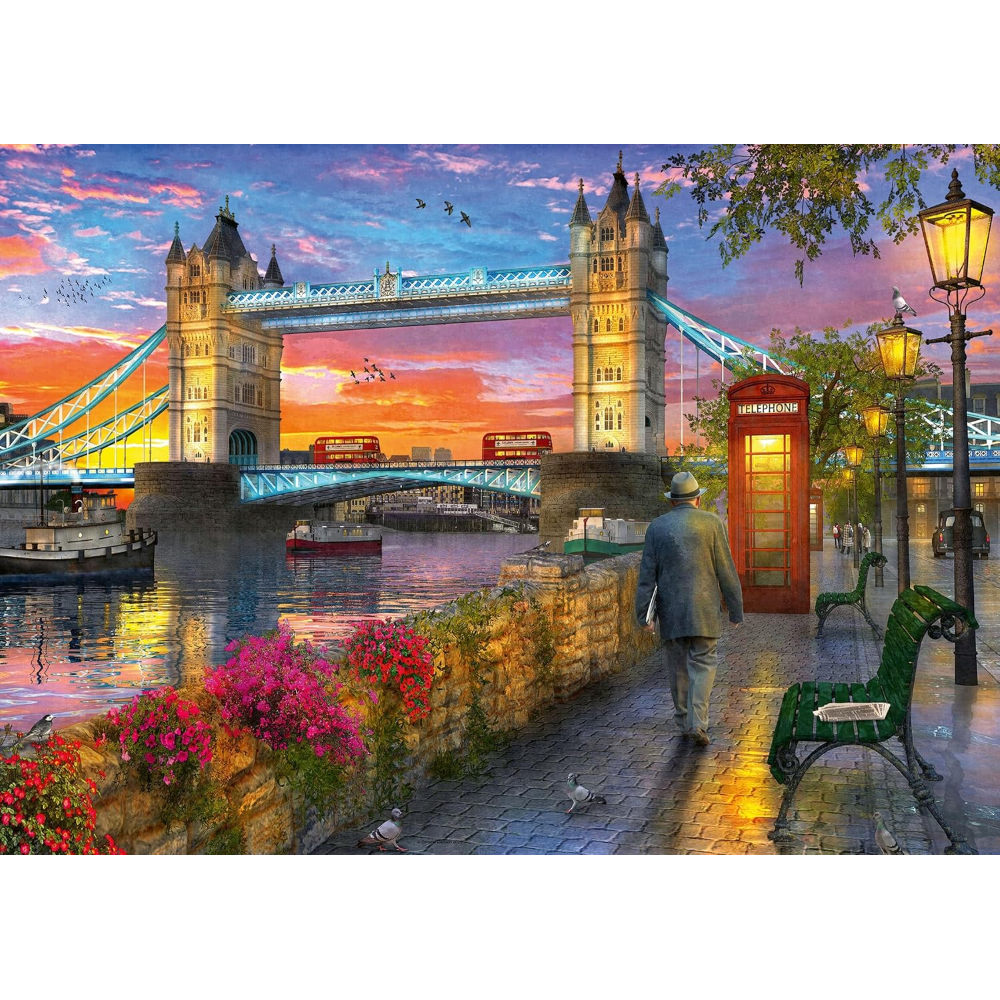 Ravensburger Puzzle 1000 PC illustrated - Tower Bridge al tramonto 12000041