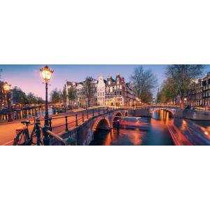 Ravensburger Puzzle 1000 PC Panorama - Una sera ad Amsterdam 12000446
