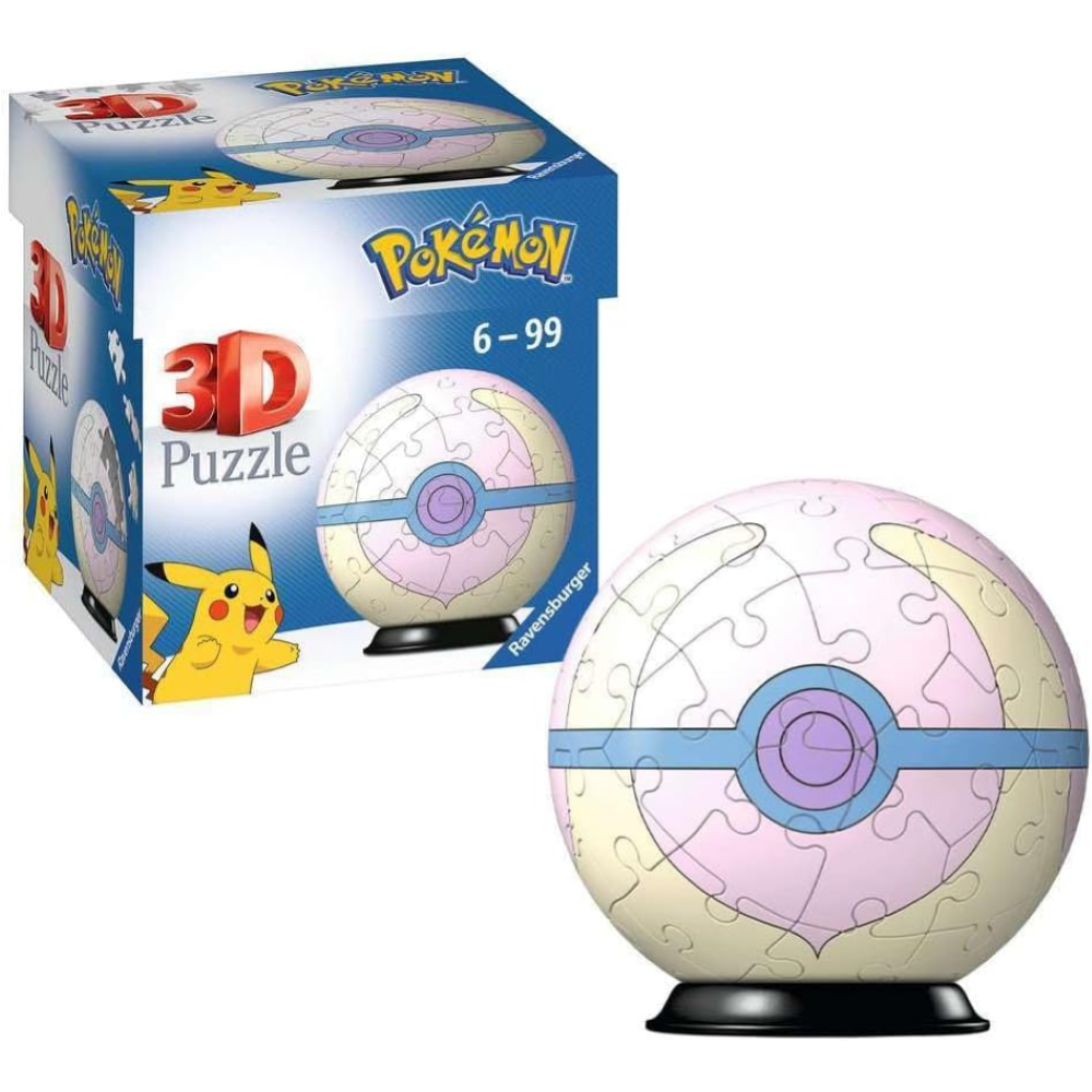 Ravensburger Puzzle 3D - Puzzleball 54 pc Pokémon Heal Ball rosa 11582