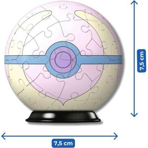 Ravensburger Puzzle 3D - Puzzleball 54 pc Pokémon Heal Ball rosa 11582