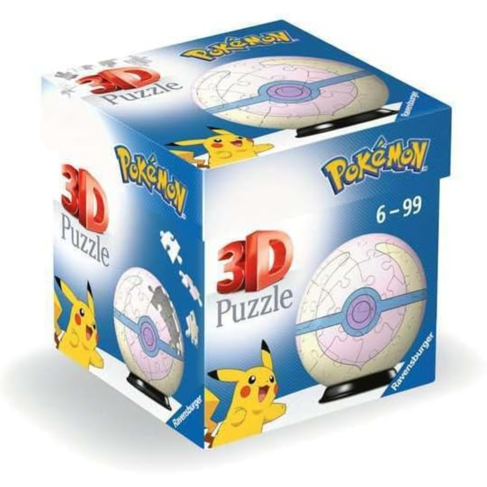 Ravensburger Puzzle 3D - Puzzleball 54 pc Pokémon Heal Ball rosa 11582