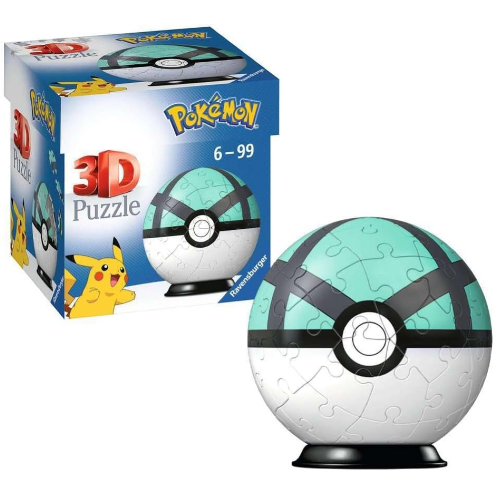 Ravensburger Puzzle 3D - Puzzleball 54 pc Pokémon Net Ball verde 11581