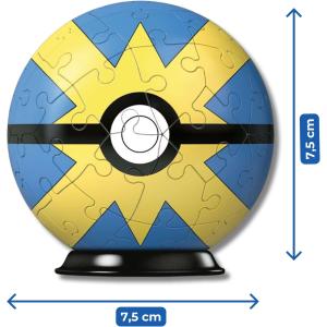 Ravensburger Puzzle 3D - Puzzleball 54 pc Pokémon Quick Ball gialla-blu 11580