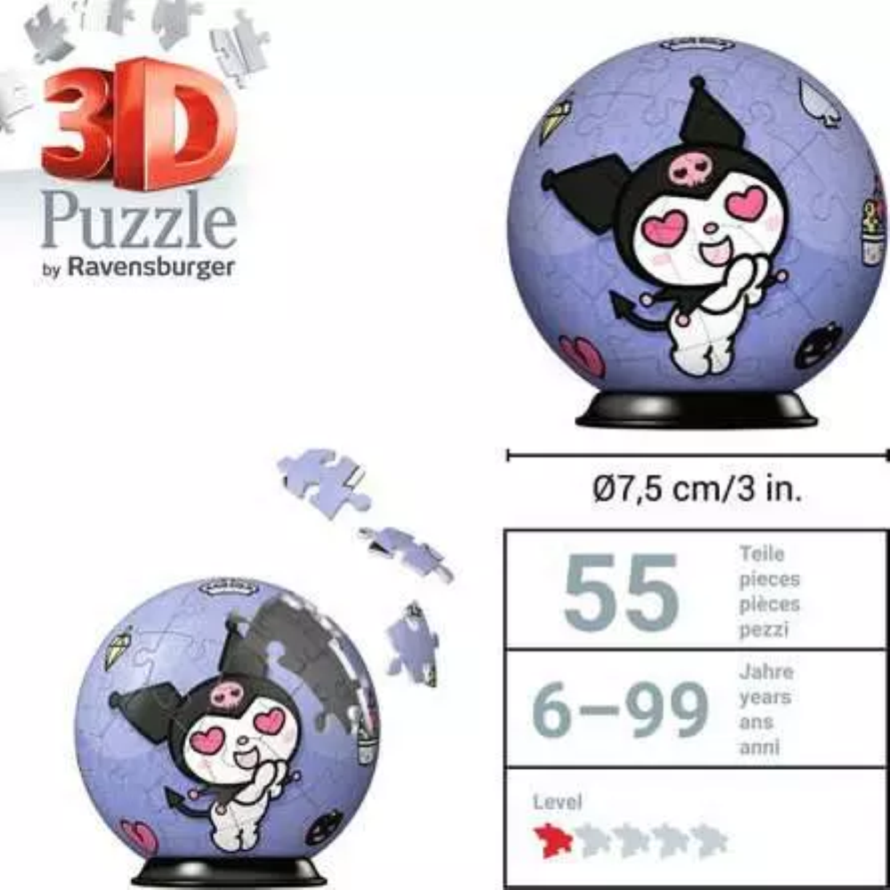 Ravensburger Puzzle 3D - Puzzleball 54 pc Kuromi 11099359