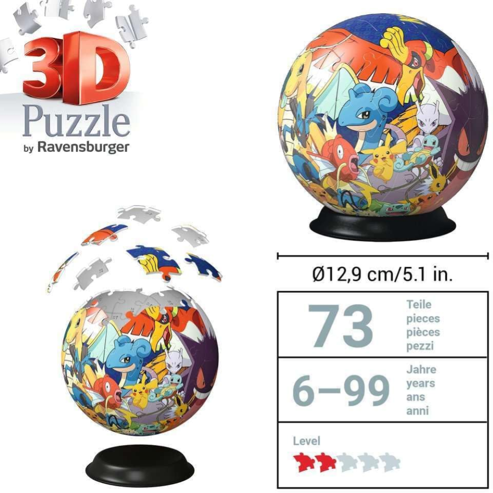 Ravensburger Puzzle 3D - Puzzleball 72 pc - Pokémon 11785