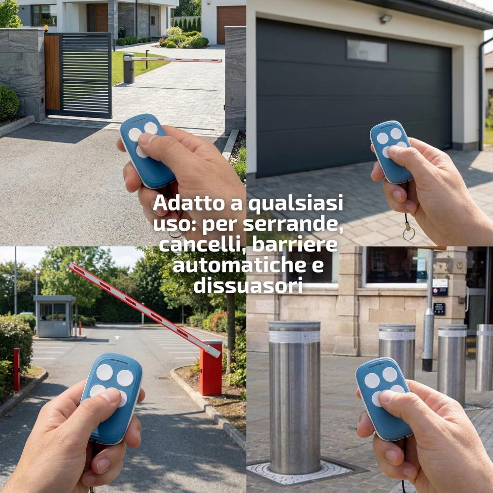 SUPERIOR RADIOCOMANDO PER FAAC, BFT, V2, CAME - CODICE FISSO