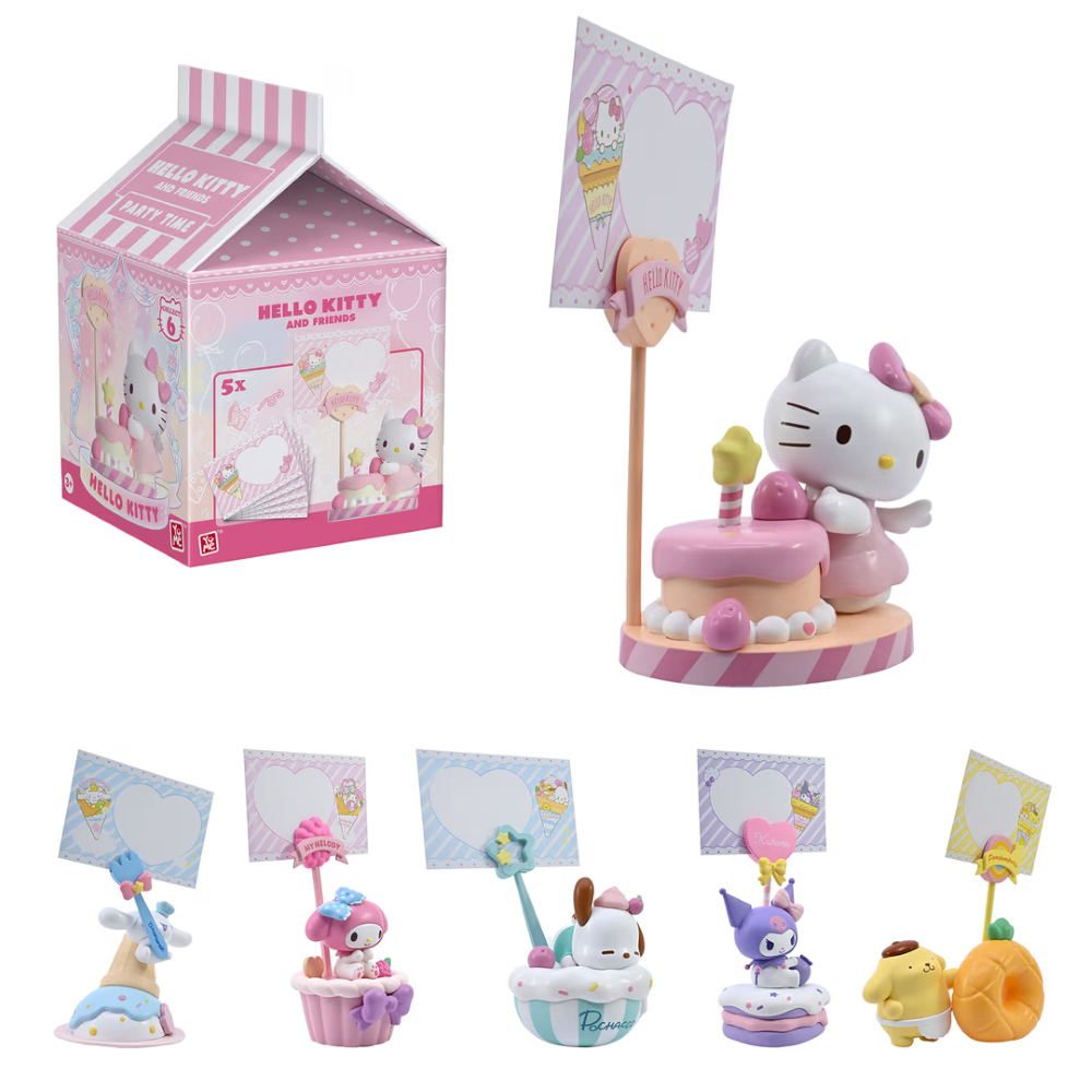 YuMe Window Box - Hello Kitty and Friends Memo Stand Party Time Series - ASSORTED CTN (12 Units)  11740
