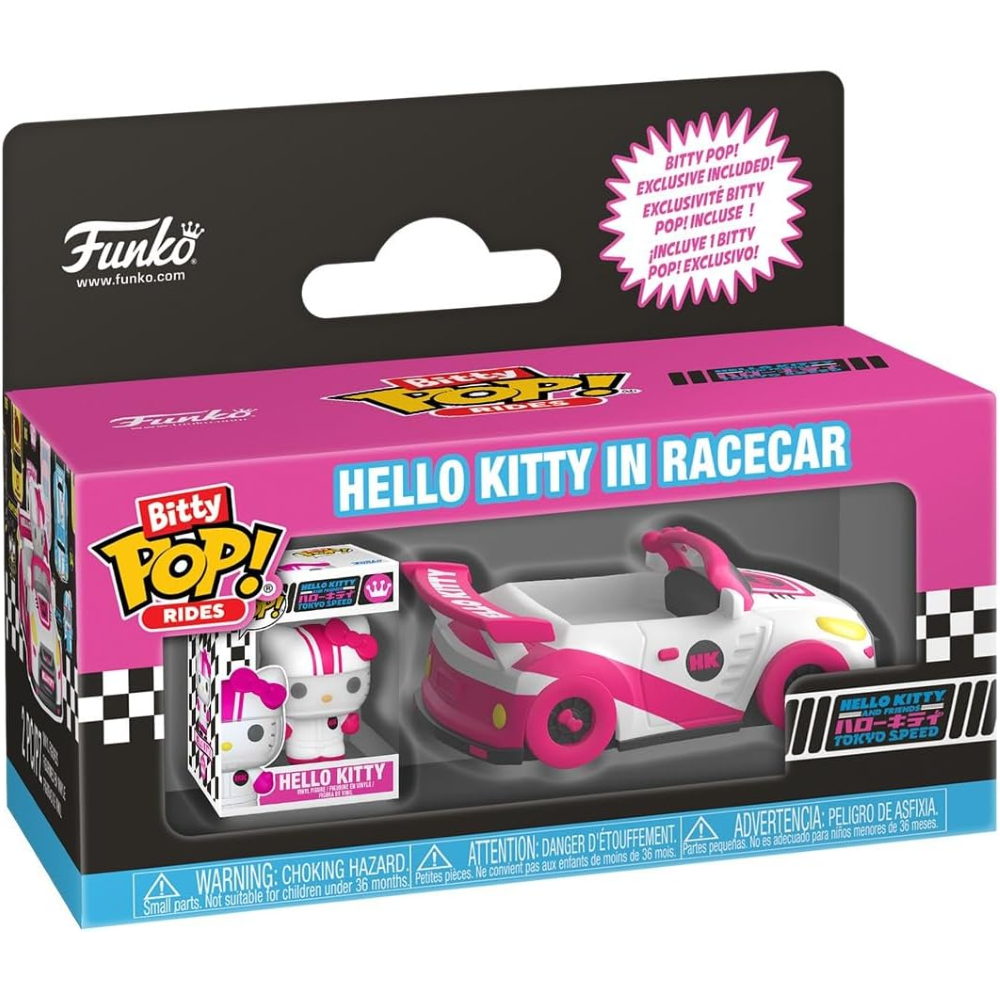 FUNKO POP 90111 - SANRIO - POP FUNKO BITTY RIDE VINYL FIGURE - HELLO KITTY IN RACECAR 