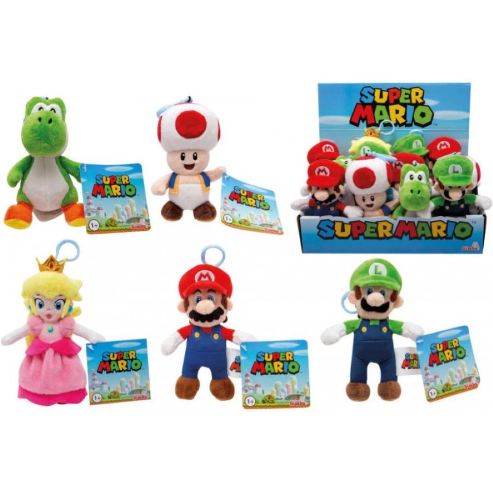SIMBA - Super Mario personaggi bag clips in display 12pz 