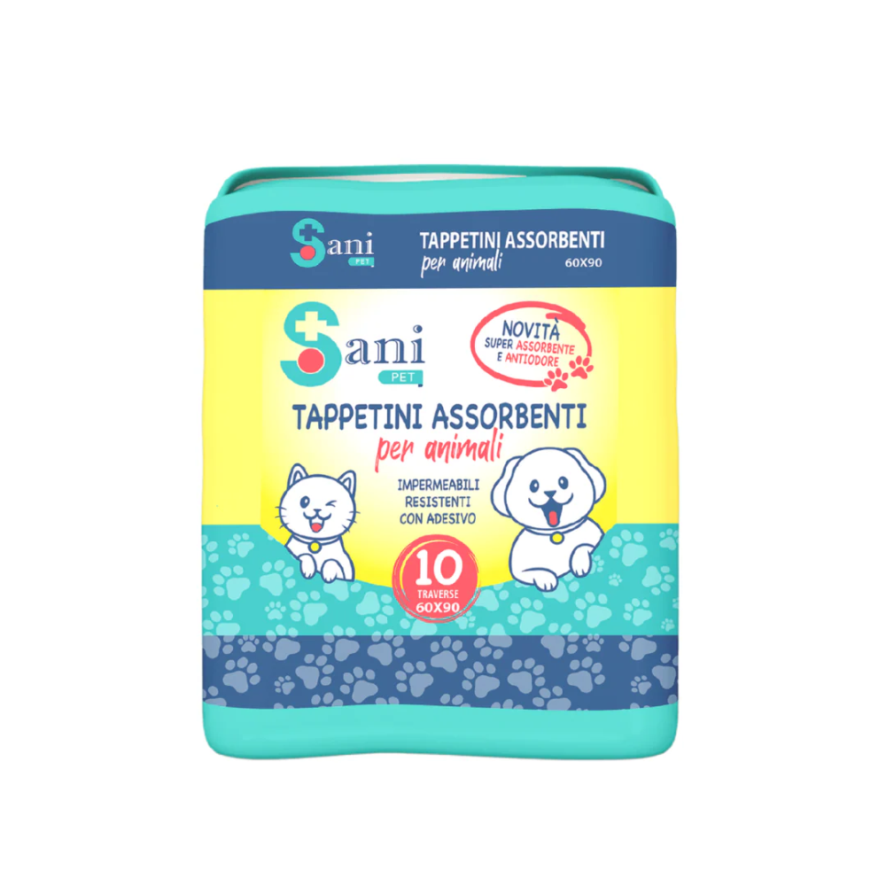 SANI PET - TRAVERSA ASSORBENTE  PER ANIMALI - 60X90 - 10PZ