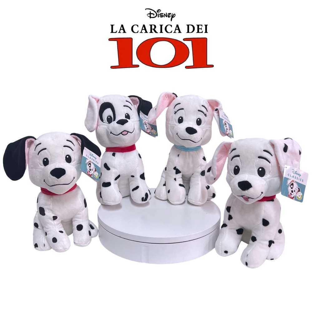ANIMAL FRIENDS LA CARICA DEI 101 Peluche Dalmata 30cm GIFT 4 assortitis