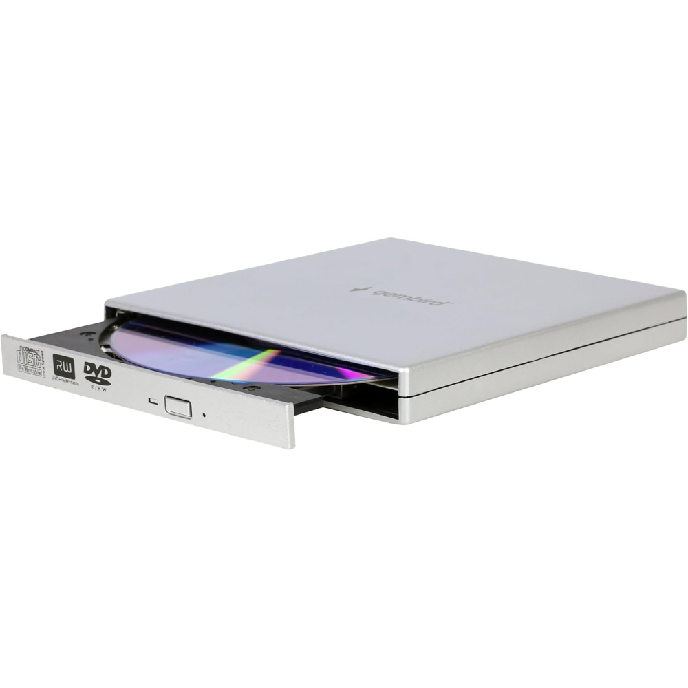 TECHMADE GEMBIRD EXTERNAL USB DVD DRIVE SILVER