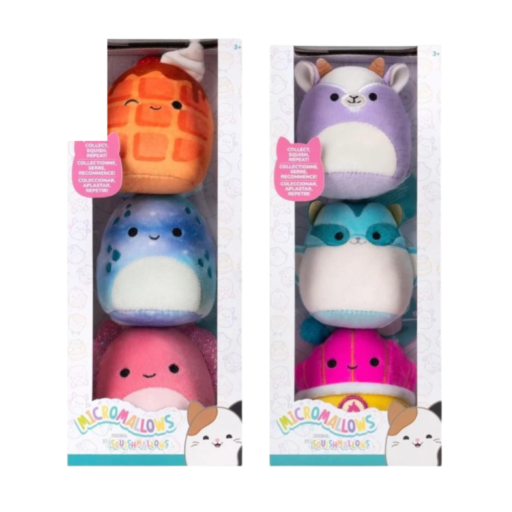 Rei Toys Squishmallows Micromallows confezione da 3 personaggi SQMM0200 AST.