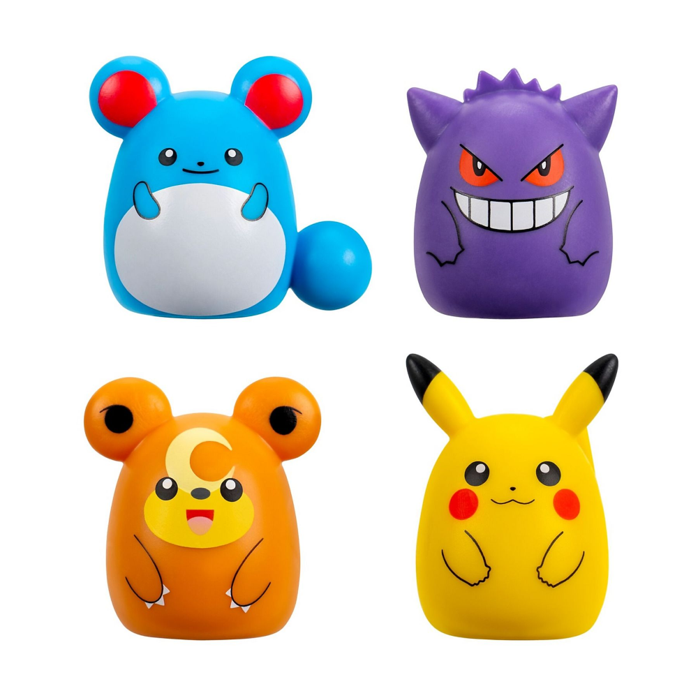 Rei Toys - Squish a longs Pokémon pack 4 personaggi Blister SQAL1800