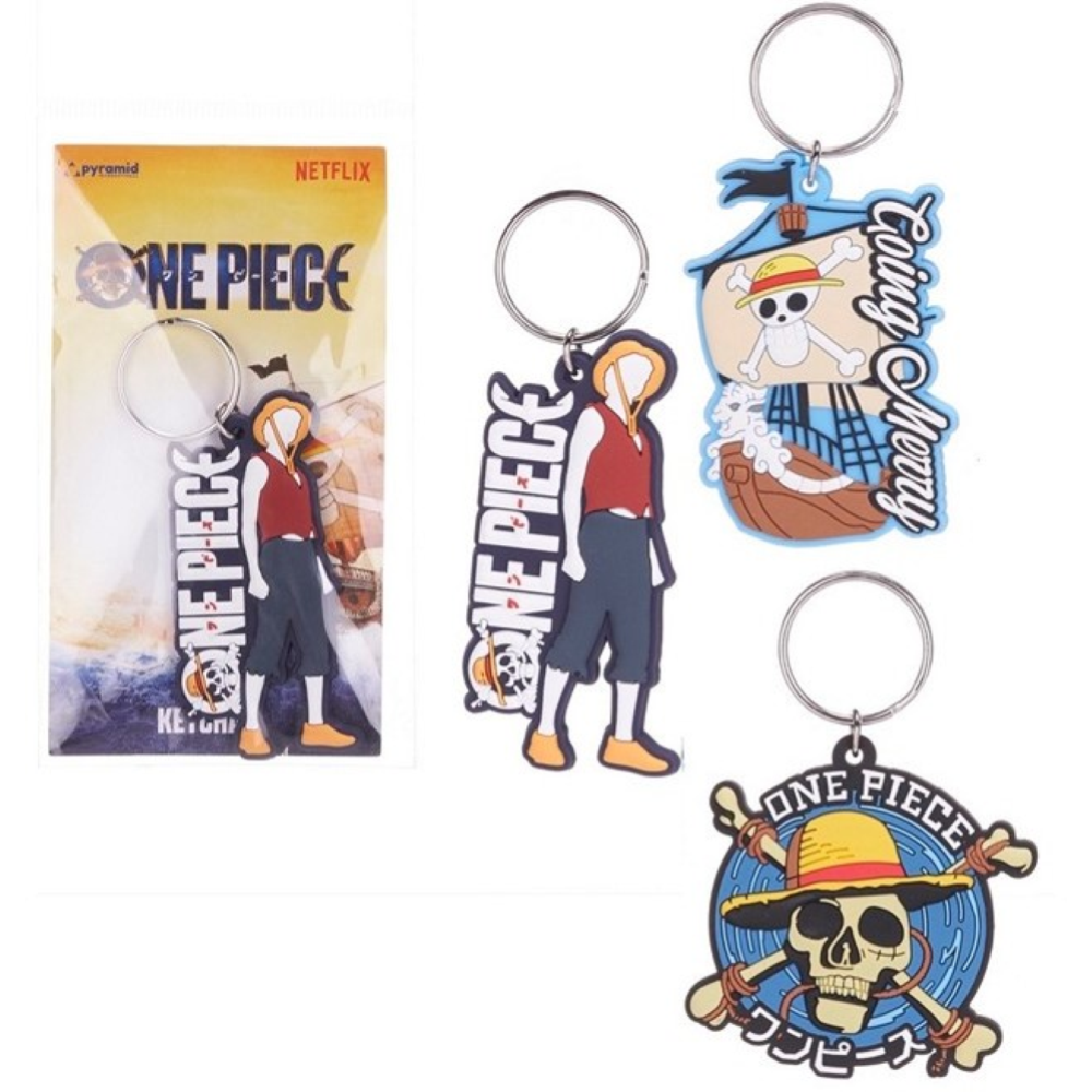One Piece Portachiavi 2D PVC assortitis 7x12,5cm