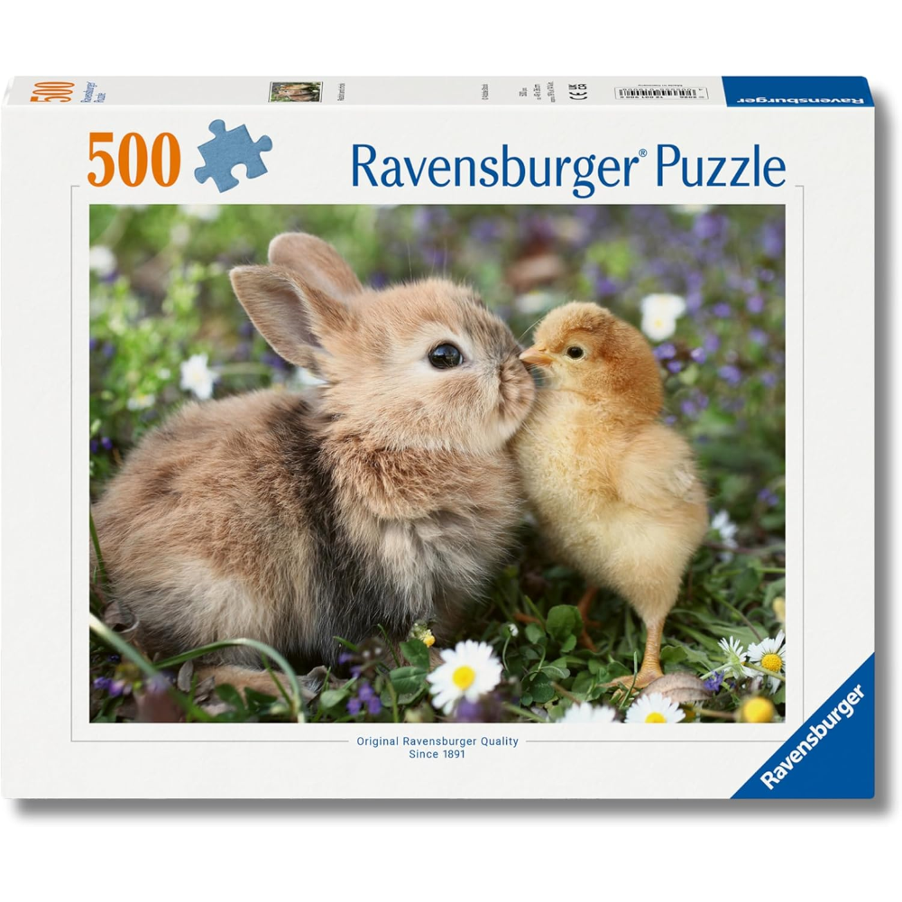 Ravensburger Puzzle 500 PC - Puppies Collection: coniglietto e pulcino 