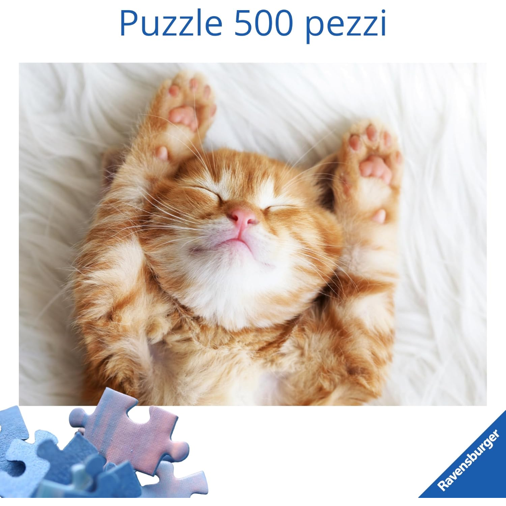 Ravensburger Puzzle 500 PC - Puppies Collection: gattino sognatore 12001905