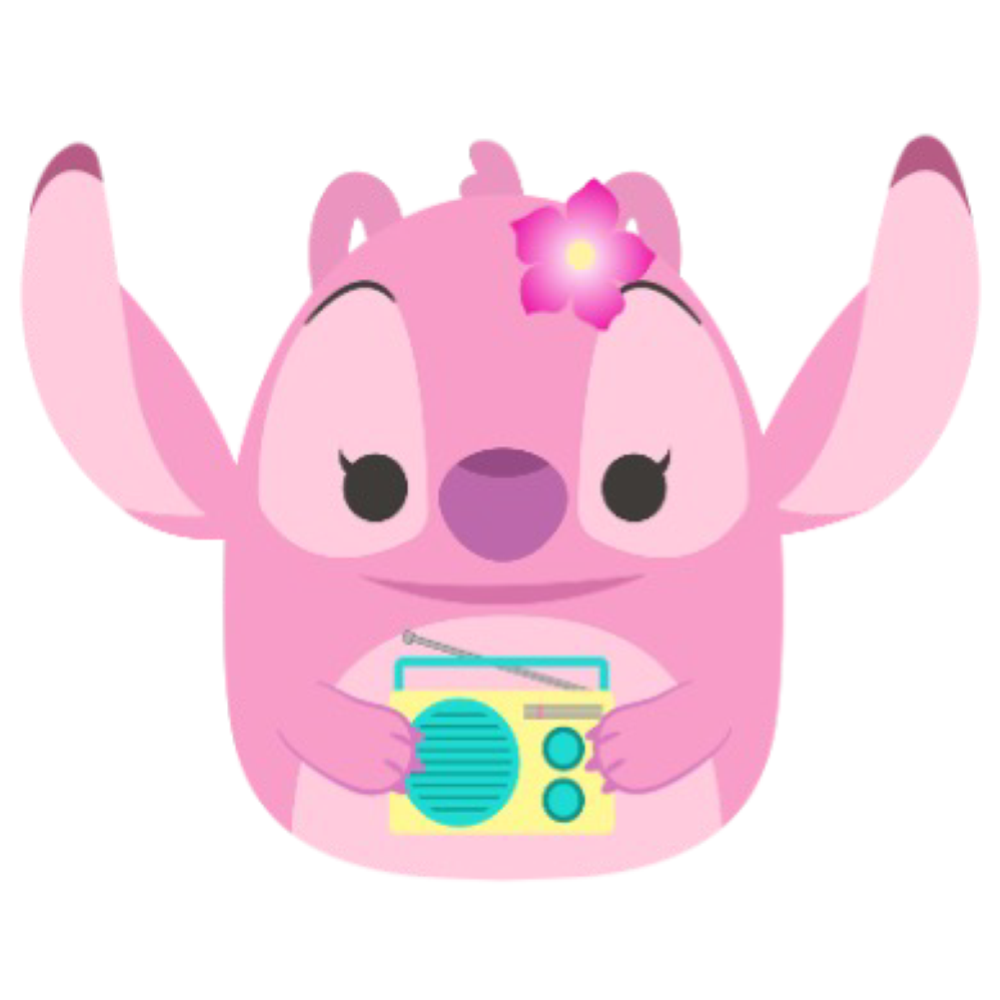 Rei Toys Squishmallows Disney Stitch Angel con stereo 25 cm  SQ024000