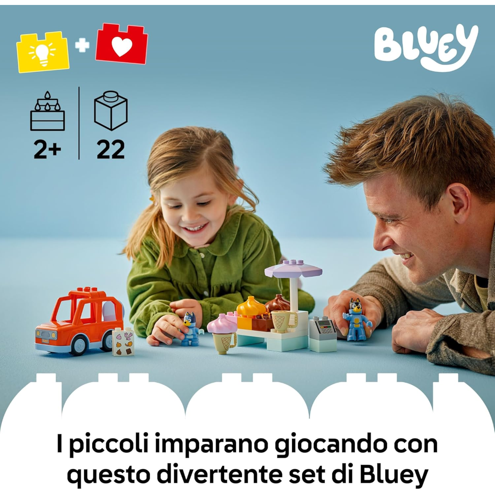 LEGO DUPLO BLUEY - Visita alla gelateria di Bluey 10458