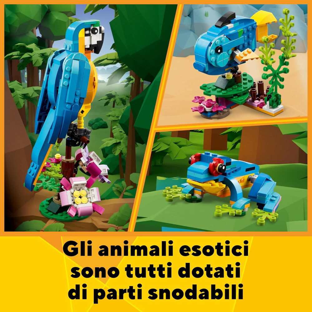 LEGO CREATOR - Pappagallo esotico 3 IN 1 31136 