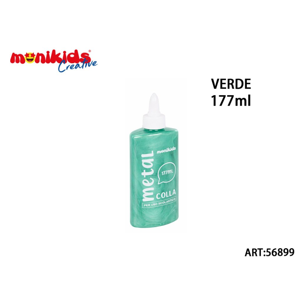 MONIKIDS CREATIVE - COLLA METAL VERDE 177ml 