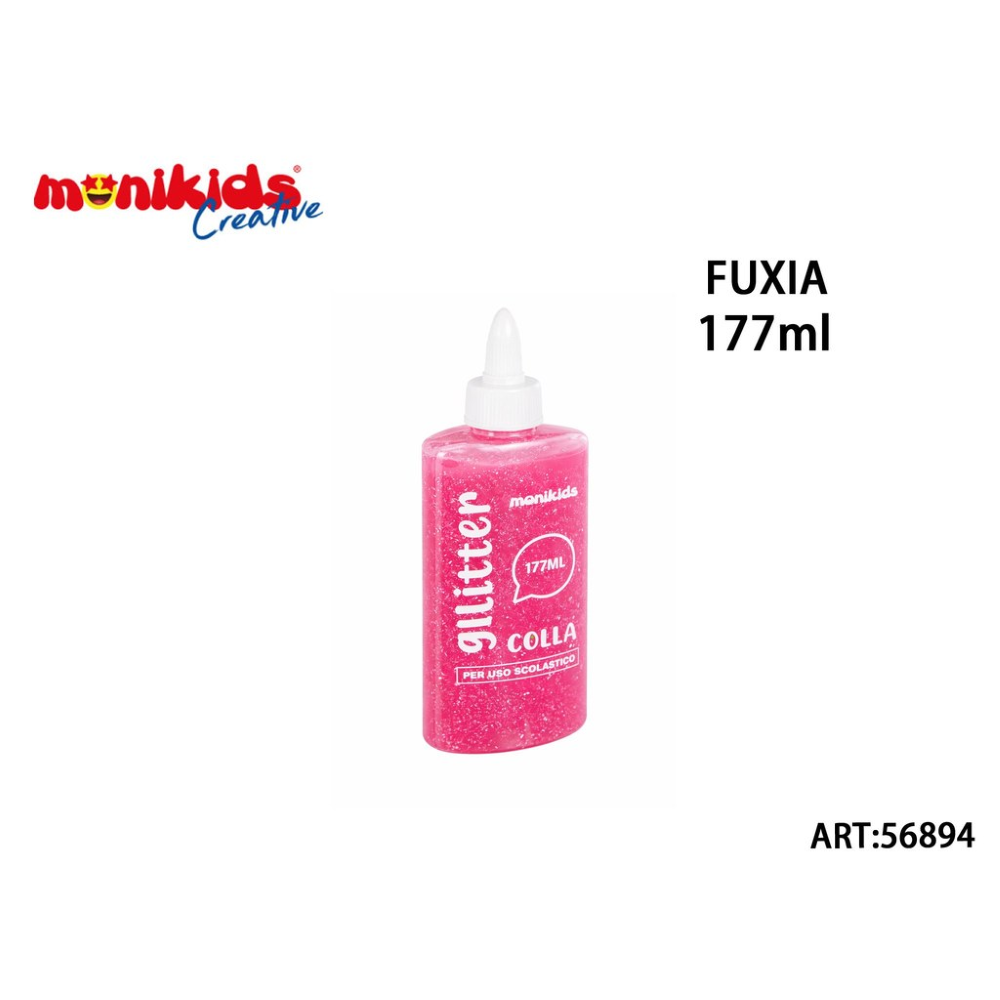 MONIKIDS CREATIVE - COLLA GLITTER 177ml FUXIA 