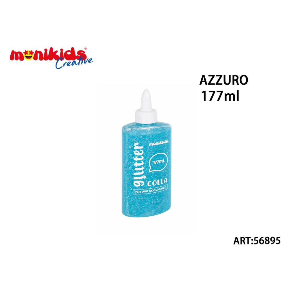 MONIKIDS CREATIVE - COLLA GLITTER 177ml AZZURRO 