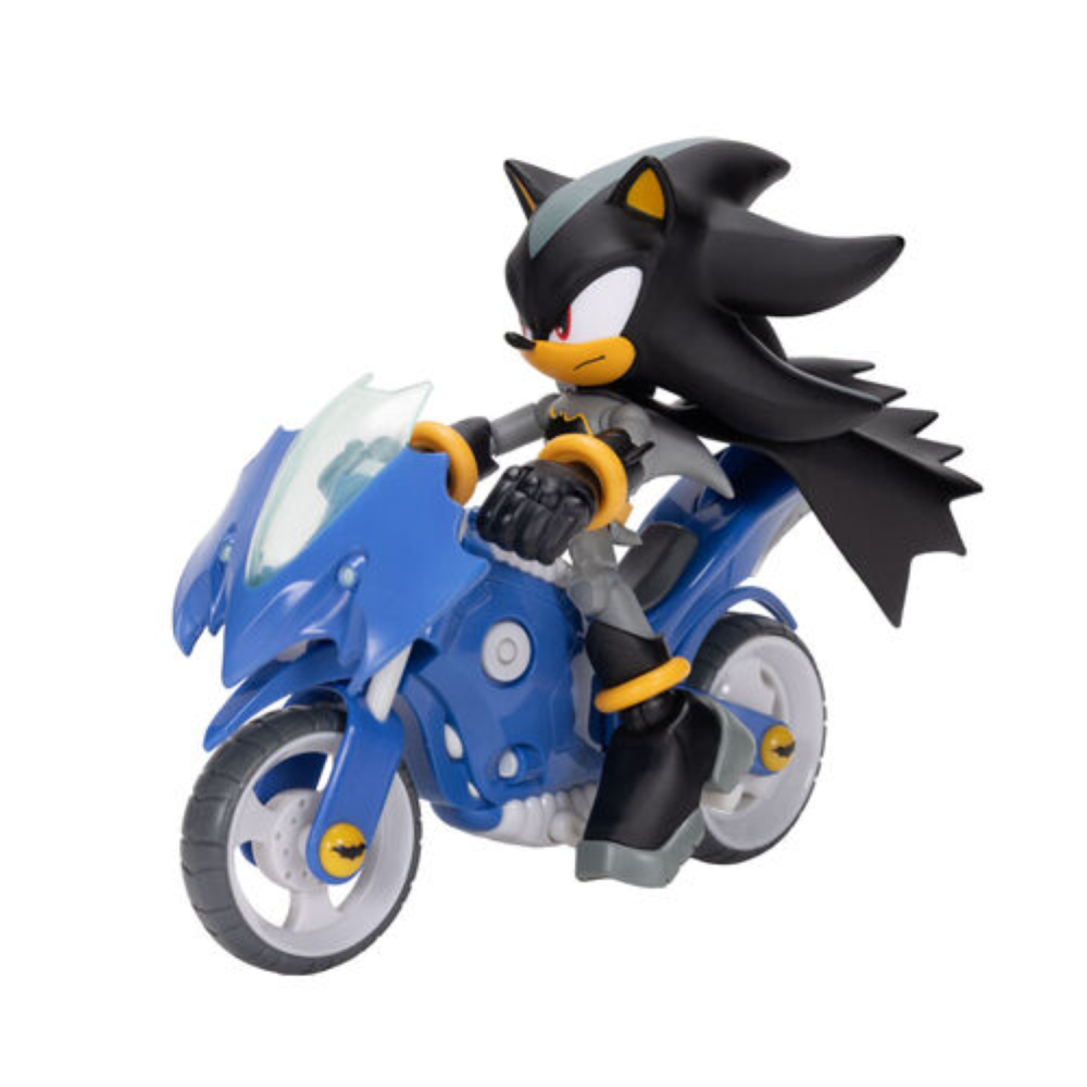 Jakks - DC X Sonic Shadow personaggio 13cm con Batcycle 433694-V1