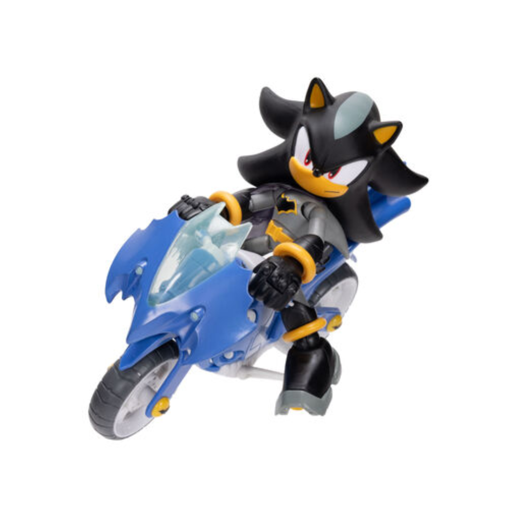 Jakks - DC X Sonic Shadow personaggio 13cm con Batcycle 433694-V1