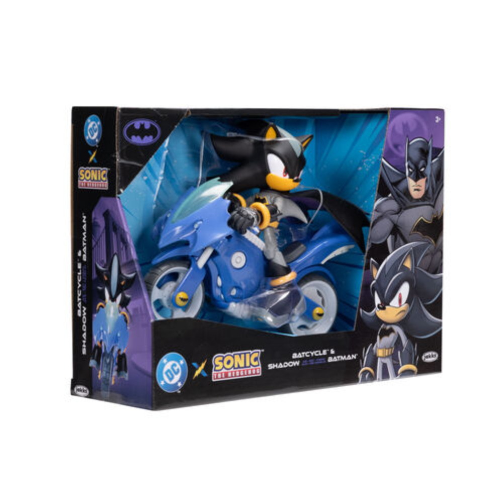 Jakks - DC X Sonic Shadow personaggio 13cm con Batcycle 433694-V1