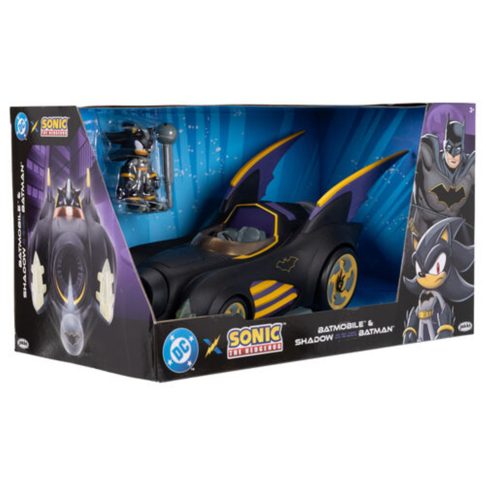Jakks - DC X Sonic Shadow personaggio 13cm con Batmobile 429114