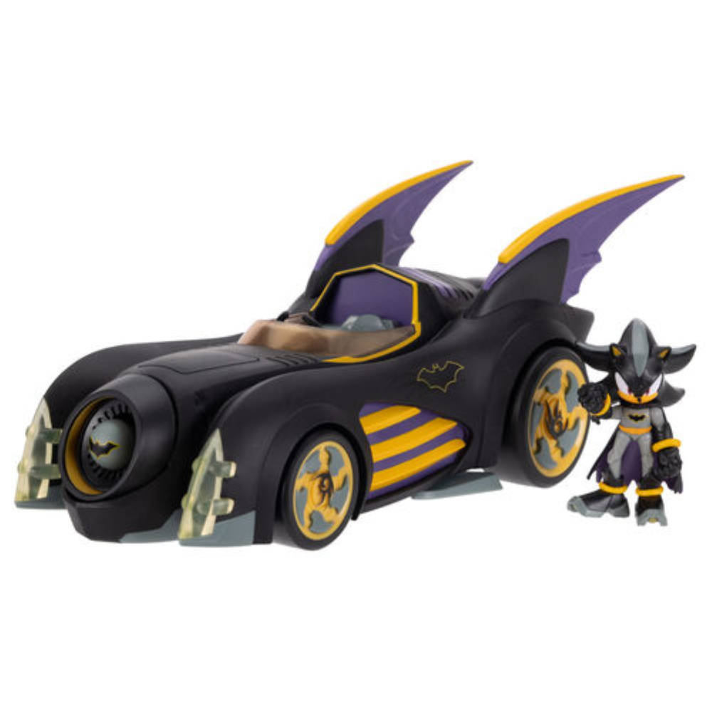 Jakks - DC X Sonic Shadow personaggio 13cm con Batmobile 429114