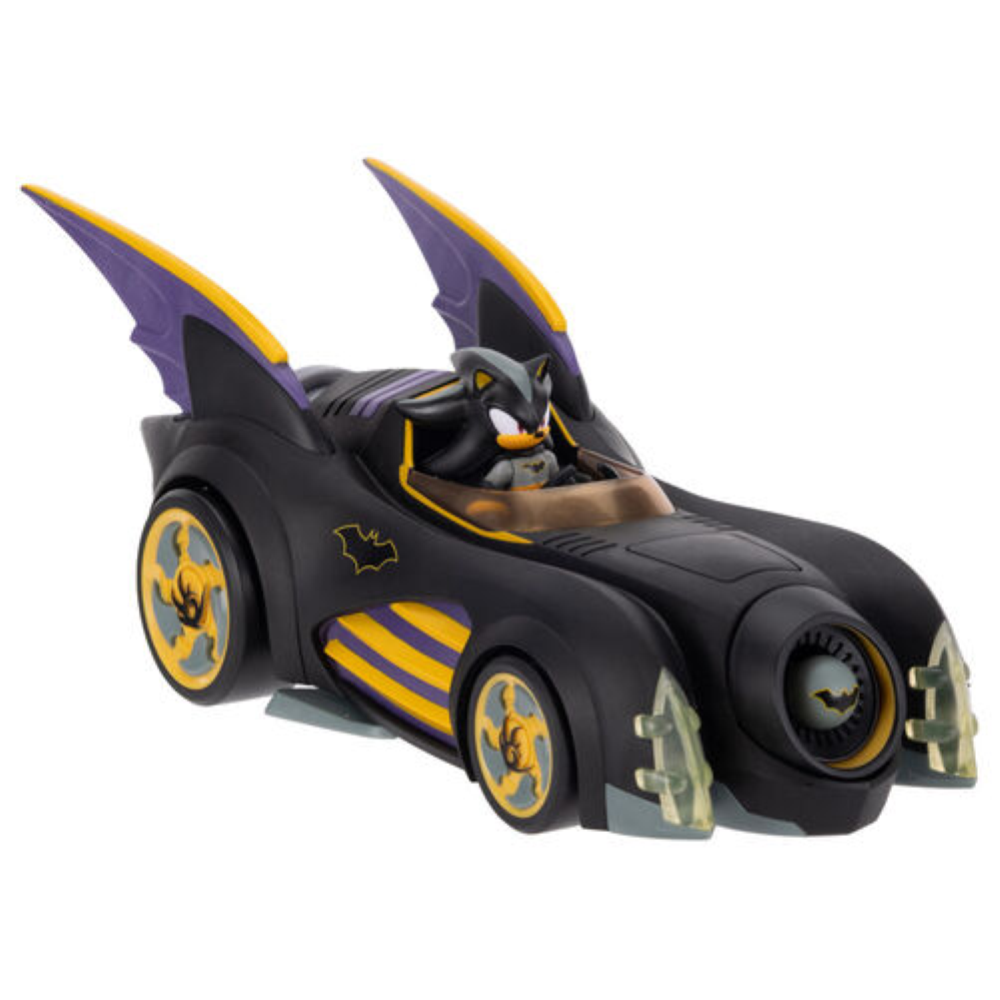 Jakks - DC X Sonic Shadow personaggio 13cm con Batmobile 429114