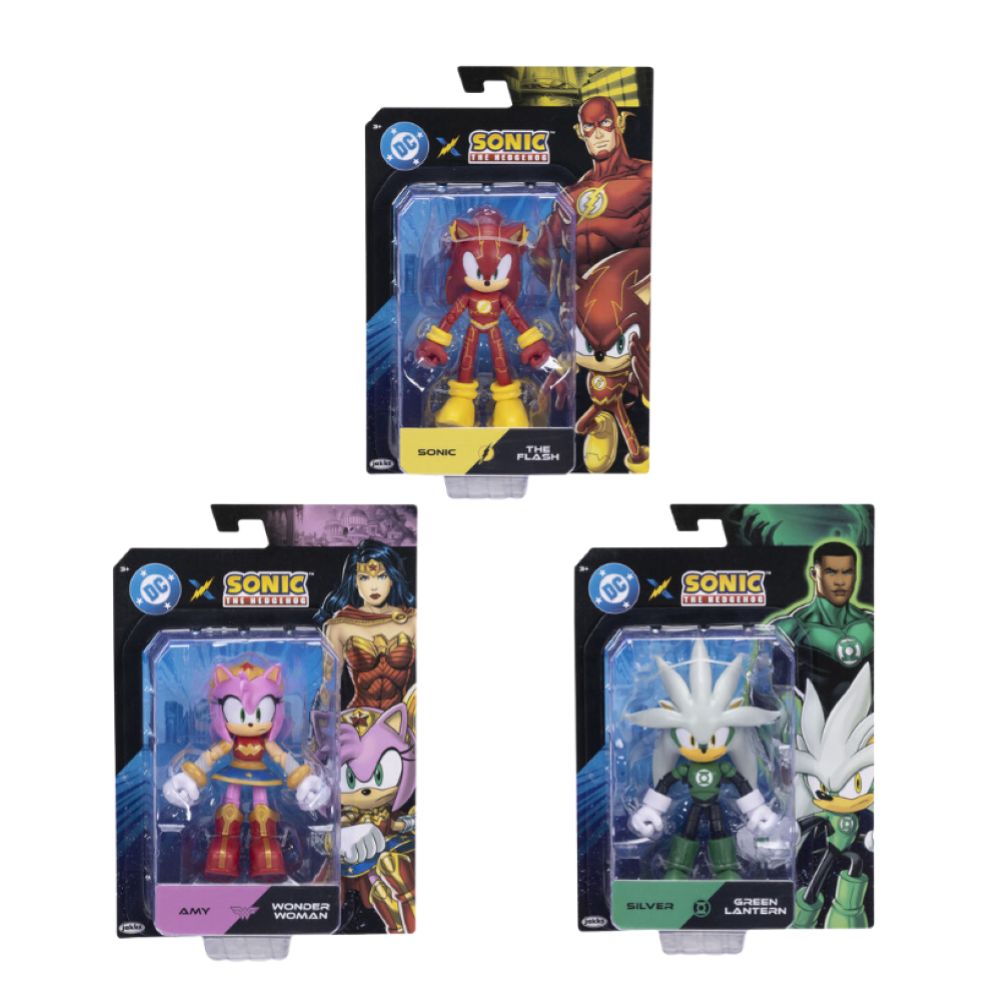 Jakks - DC X Sonic Assortimento di personaggi articolati 13 cm - W1  429014  13CM