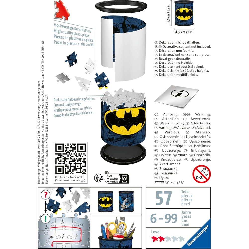 Ravensburger Puzzle 3D - PortaPenne 54 Batman  11275