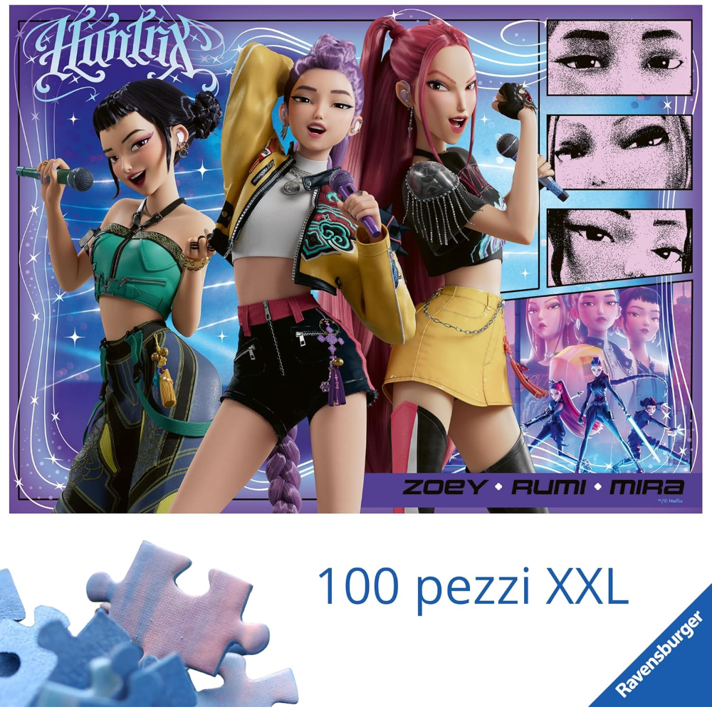 Ravensburger Puzzle 100 PZ  XXL - K-Pop Demon Hunters - HAPPY FANS HAPPY HONMOON