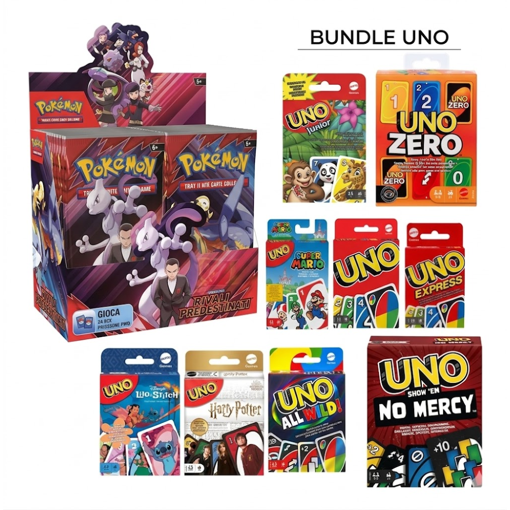 BUNDLE Pokemon - DISPLAY Esp. 36 "Scarlatto e Violetto - 10" RIVALI PREDESTINATI + MISTO FRITTO UNO