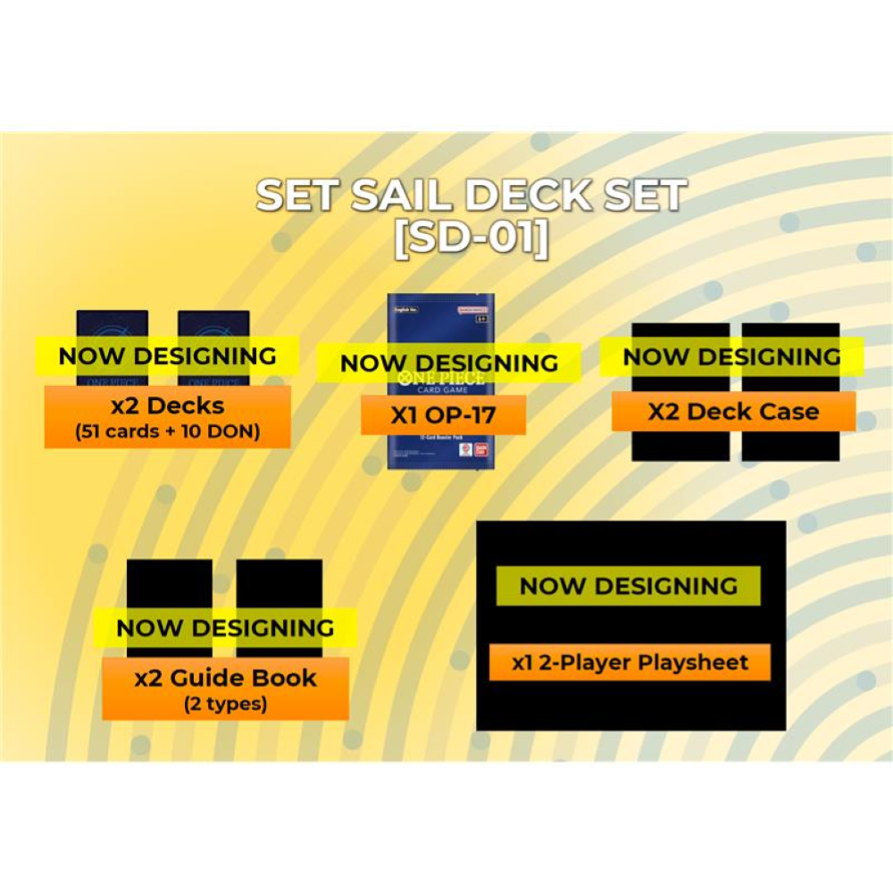 ONE PIECE CARD GAME Display 6x One Piece Card Game Set Sail Deck [SD-01] 18/09/26