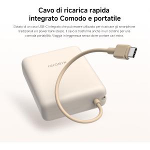 XIAOMI  POWER BANK 33W  - Power Bank 20000mAh (Integrated Cable) Tan GL