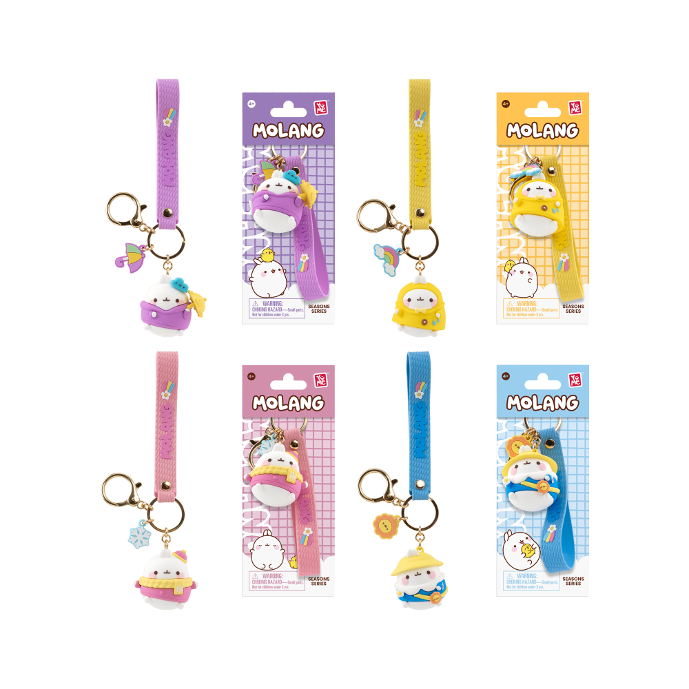YuMe Keychain - Molang Keychain & Strap Weather Series - PDQ (9 Units) 16210 5CM